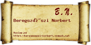 Beregszászi Norbert névjegykártya